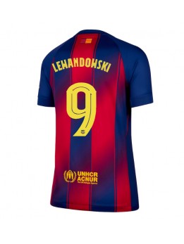 Billige Barcelona Robert Lewandowski #9 Hjemmedrakt Dame 2025-26 Kortermet Billige Barcelona Robert Lewandowski #9 Hjemmedrakt Dame 2025-26 Kortermet